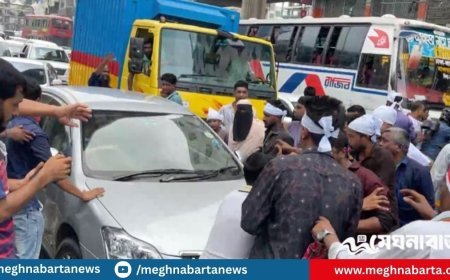 বনানীতে সড়ক অবরোধ করল সিএনজি চালকরা