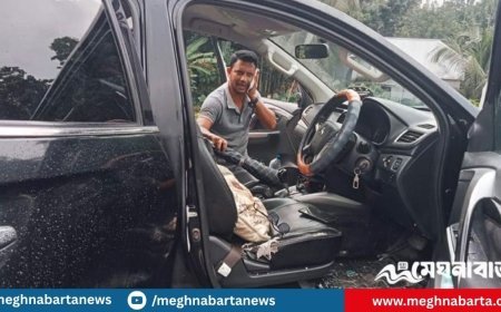 গোপালগঞ্জে ইউএনওর গাড়িতে স্থানীয়দের হামলা