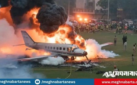 রাজধানীর উত্তরায় প্রশিক্ষণ বিমান বিধ্বস্ত