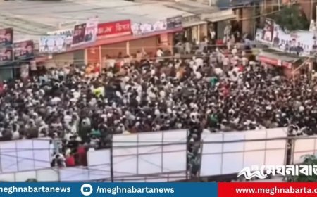 এনসিপির সমাবেশে ড্রোন ক্যামেরা দেখে জনতার দিগবিদিক দৌড়