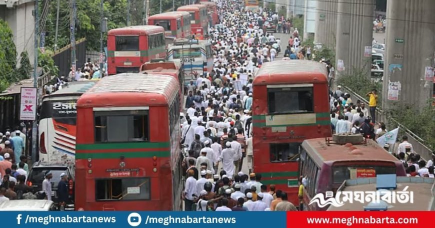 জামায়াতের সমাবেশ; রাজধানীর বিভিন্ন স্থানে তীব্র যানজট, ভোগান্তি