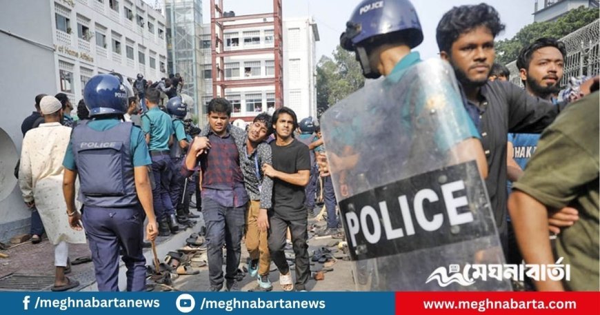 সচিবালয়ে আইন-শৃঙ্খলা রক্ষাকারী বাহিনীর ছাত্রদের উপর হামলা, ৩৫ শিক্ষার্থী ঢামেকে
