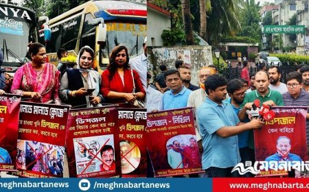 ডিপজলকে গ্রেপ্তারের দাবিতে বিভিন্ন ছাত্র সংগঠনের  মানববন্ধন