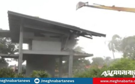 বুড়িগঙ্গার তীরে যৌথ অভিযান : ভাঙা হচ্ছে সাবেক প্রতিমন্ত্রী নসরুলের বাংলো বাড়ি