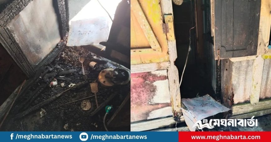 বরিশালে প্রয়াত বিএনপি নেতার বাড়িতে লুটপাটের পর অগ্নিসংযোগ