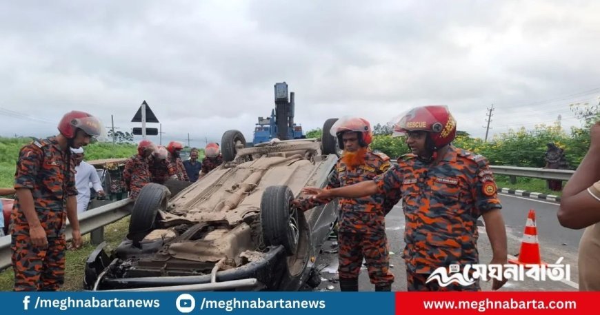 ঢাকা-মাওয়া এক্সপ্রেসওয়েতে প্রাইভেটকার উল্টে নিহত ৩