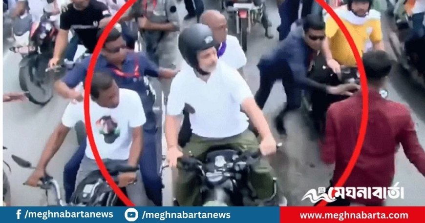 রাহুল গান্ধীর গালে আকস্মিক চুম্বন, সমর্থকদের হাতে চড় খেলেন যুবক