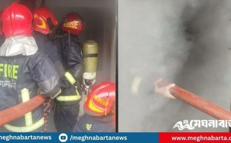 নিউমার্কেটে শ‌পিং কম‌প্লেক্সের শোরুমে আগুন