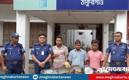 ঠাকুরগাঁওয়ে ইজিবাইক চুরি দায়ে জুলাই যোদ্ধাসহ ৩ সদস্য আটক, যন্ত্রাংশ উদ্ধার