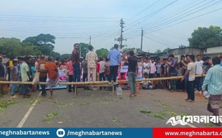 ভাঙ্গায় সড়ক অবরোধ, হিটস্ট্রোকে বৃদ্ধের মৃত্যু