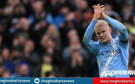 হালান্ডের জোড়া গোলে ডার্বিতে জিতল ম্যানচেস্টার সিটি