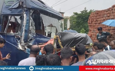 বাসের ধাক্কায় অটোরিকশাচালকসহ নিহত ২