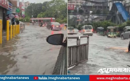 রাতভর বৃষ্টি, রাজধানীর বিভিন্ন এলাকায় জলাবদ্ধতা