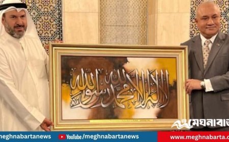 কুয়েতের গ্র্যান্ড মসজিদে স্থান পেলো বাংলাদেশি শিল্পীর ক্যালিগ্রাফি