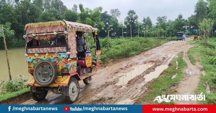 সংস্কারের অভাবে গ্রামীণ সড়ক যেন মরণফাঁদ