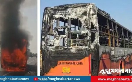 রাজস্থানে ভয়াবহ দুর্ঘটনা, বাসে আগুনে পুড়ে ২০ জনের মৃ/ত্যু