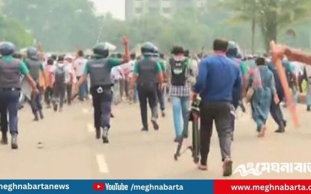 সংসদ ভবনে জুলাই যোদ্ধাদের সঙ্গে পুলিশের ধাওয়া-পাল্টা ধাওয়া