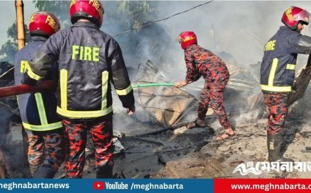 চাঁদপুরে আগুনে পুড়ে ছাই ৮ ব্যবসা প্রতিষ্ঠান, ৩০–৪০ লক্ষ টাকার ক্ষতি