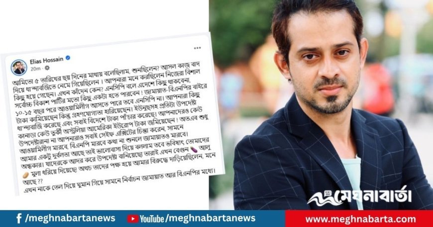 এনসিপি বলে এদেশে কিছু থাকবে না: সাংবাদিক ইলিয়াস