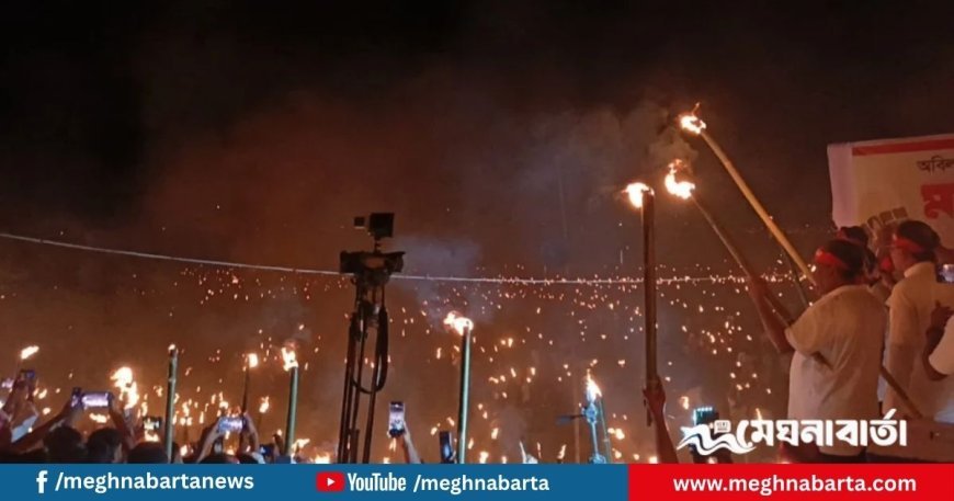 তিস্তা বাঁচাতে বিএনপির নেতৃত্বে পাঁচ জেলায় একসাথে মশাল প্রজ্জ্বলন