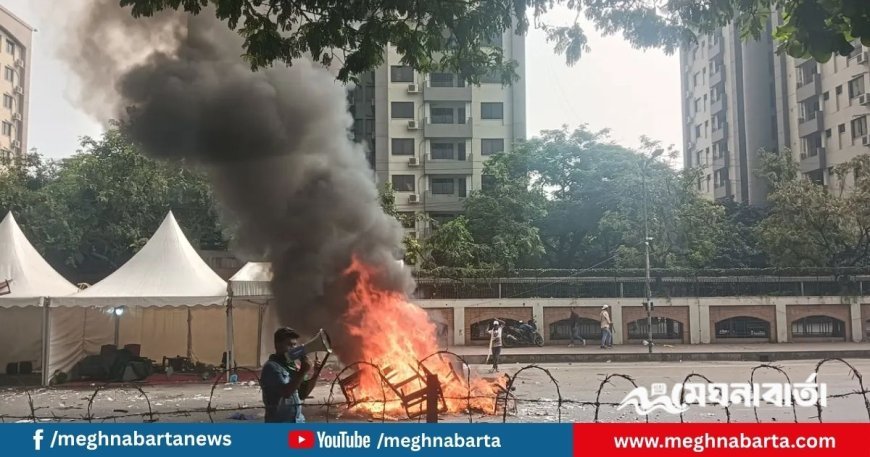 জুলাই যোদ্ধাদের সঙ্গে পুলিশের ব্যাপক সংঘর্ষ , সাউন্ড গ্রেনেড নিক্ষেপ