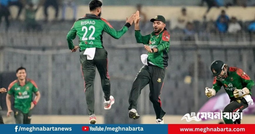 রিশাদের ঘূর্ণিঝড়ে উড়ে গেল ওয়েস্ট ইন্ডিজ, বাংলাদেশের দাপুটে জয়