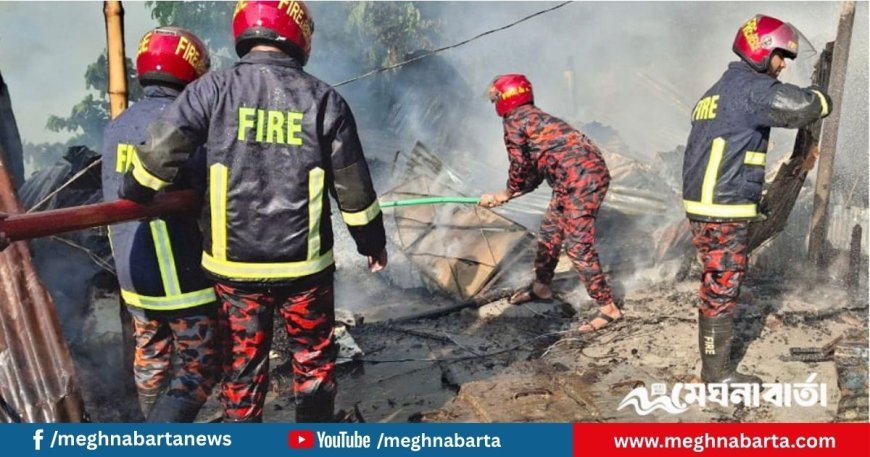 চাঁদপুরে আগুনে পুড়ে ছাই ৮ ব্যবসা প্রতিষ্ঠান, ৩০–৪০ লক্ষ টাকার ক্ষতি