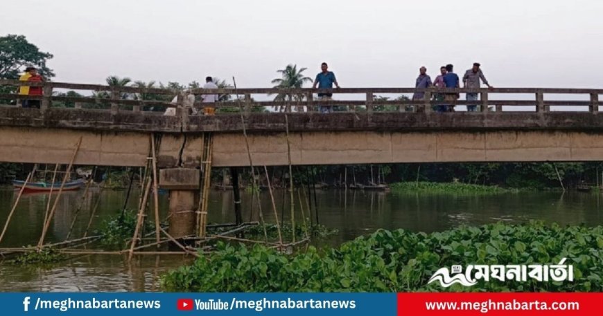 জরাজীর্ণ সেতুতে ঝুঁকি নিয়ে চলাচল, দুর্ভোগে সাত গ্রামের মানুষ