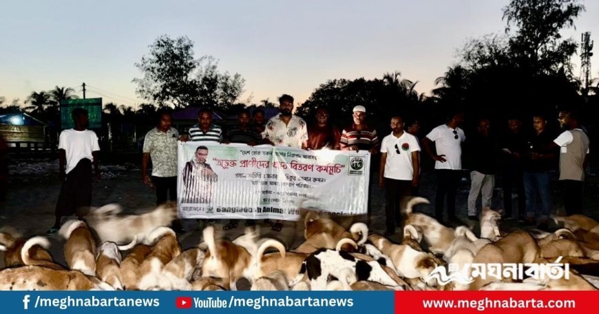 সেন্টমার্টিনে অভুক্ত প্রাণীর পাশে অ্যানিমেল ওয়েলফেয়ার অ্যাসোসিয়েশন