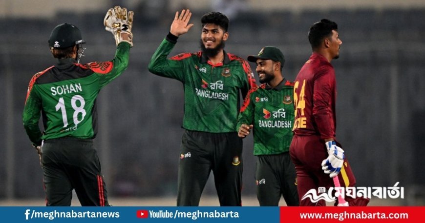 রেকর্ড জয়ে ওয়েস্ট ইন্ডিজকে হারিয়ে সিরিজ নিজেদের করল বাংলাদেশ