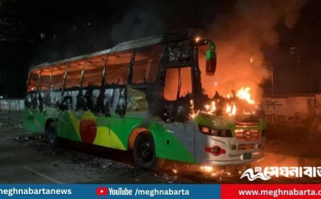 মধ্যরাতে ঢাকায় তিন বাস ও একটি প্রাইভেটকারে অগ্নিকাণ্ড