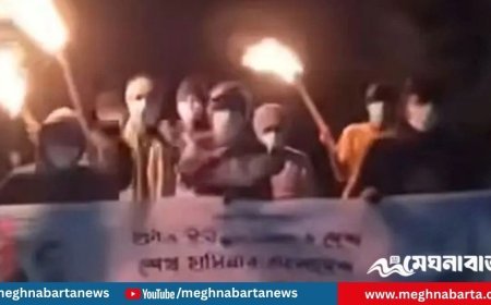 ঝিনাইদহে মধ্যরাতে নিষিদ্ধ ছাত্রলীগের মশাল মিছিল!