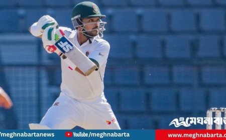 শান্তর সেঞ্চুরিতে ম্যাচের নিয়ন্ত্রণে বাংলাদেশ