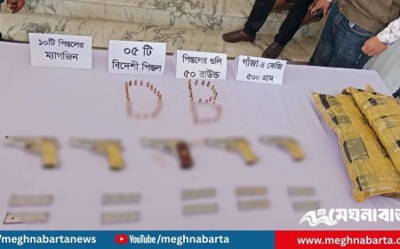 যশোরে ৫টি বিদেশি পিস্তল, গাঁজা ও গুলিসহ যুবক আটক