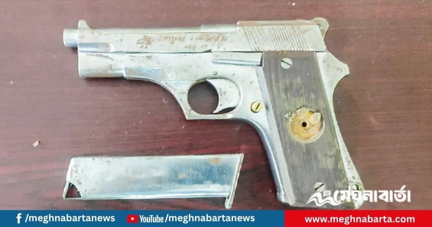 রাজশাহীতে পুকুর পাড় থেকে বিদেশি পিস্তল উদ্ধার