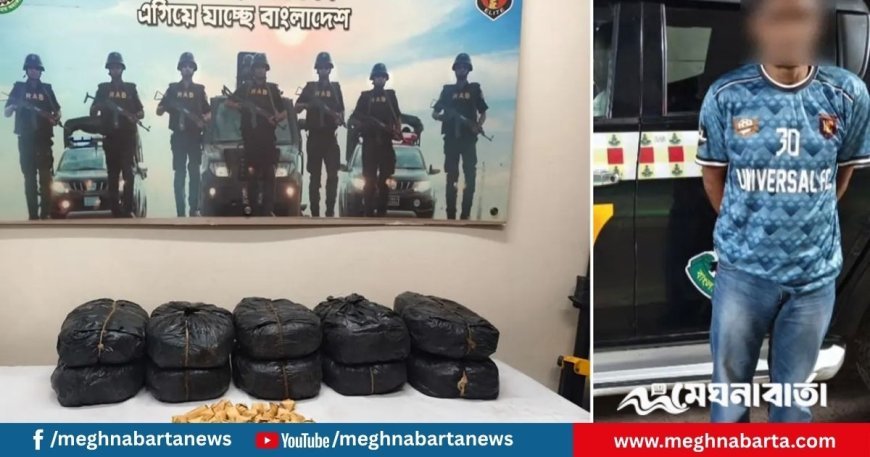 তিন লাখ টাকার গাঁজা নিয়ে র‌্যাবের জালে যুবক