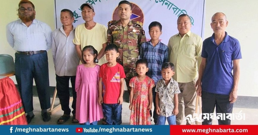 বান্দরবানে ৬ এতিম শিশুর লেখাপড়ার দায়িত্ব নিয়েছে সেনাবাহিনী