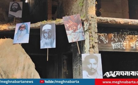 বিজয় দিবসে ধানমণ্ডি ৩২-এ টাঙানো হলো ভাসানী ও ওসমান হাদির ছবি