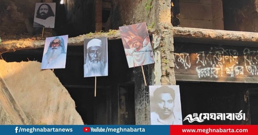 বিজয় দিবসে ধানমণ্ডি ৩২-এ টাঙানো হলো ভাসানী ও ওসমান হাদির ছবি
