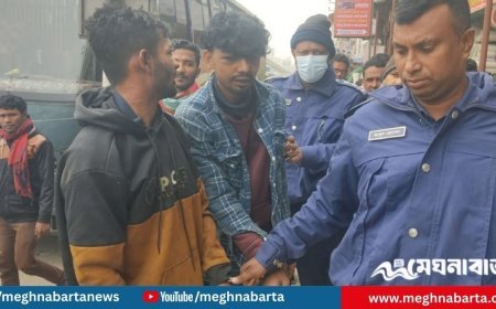 ফতুল্লার লিংক রোডে বাসে ছিনতাই, ছুরিসহ আটক দুইজন