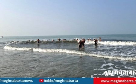 বাংলা চ্যানেল পাড়ি দিতে সমুদ্রে নামলেন ৩৫ সাঁতারু