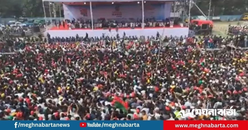 চট্টগ্রামে নির্বাচনী প্রচারে তারেক রহমান, জনসমুদ্রে পলোগ্রাউন্ড