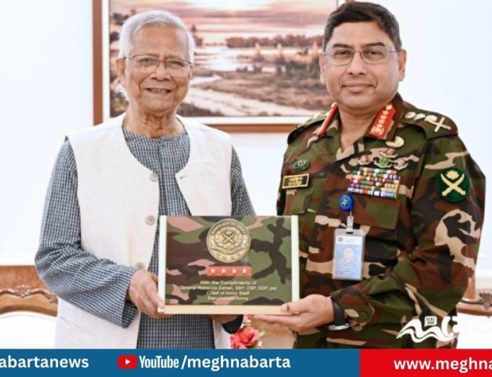প্রধান উপদেষ্টা ইউনূসের সঙ্গে সেনাপ্রধানের বিদায়ি সাক্ষাৎ